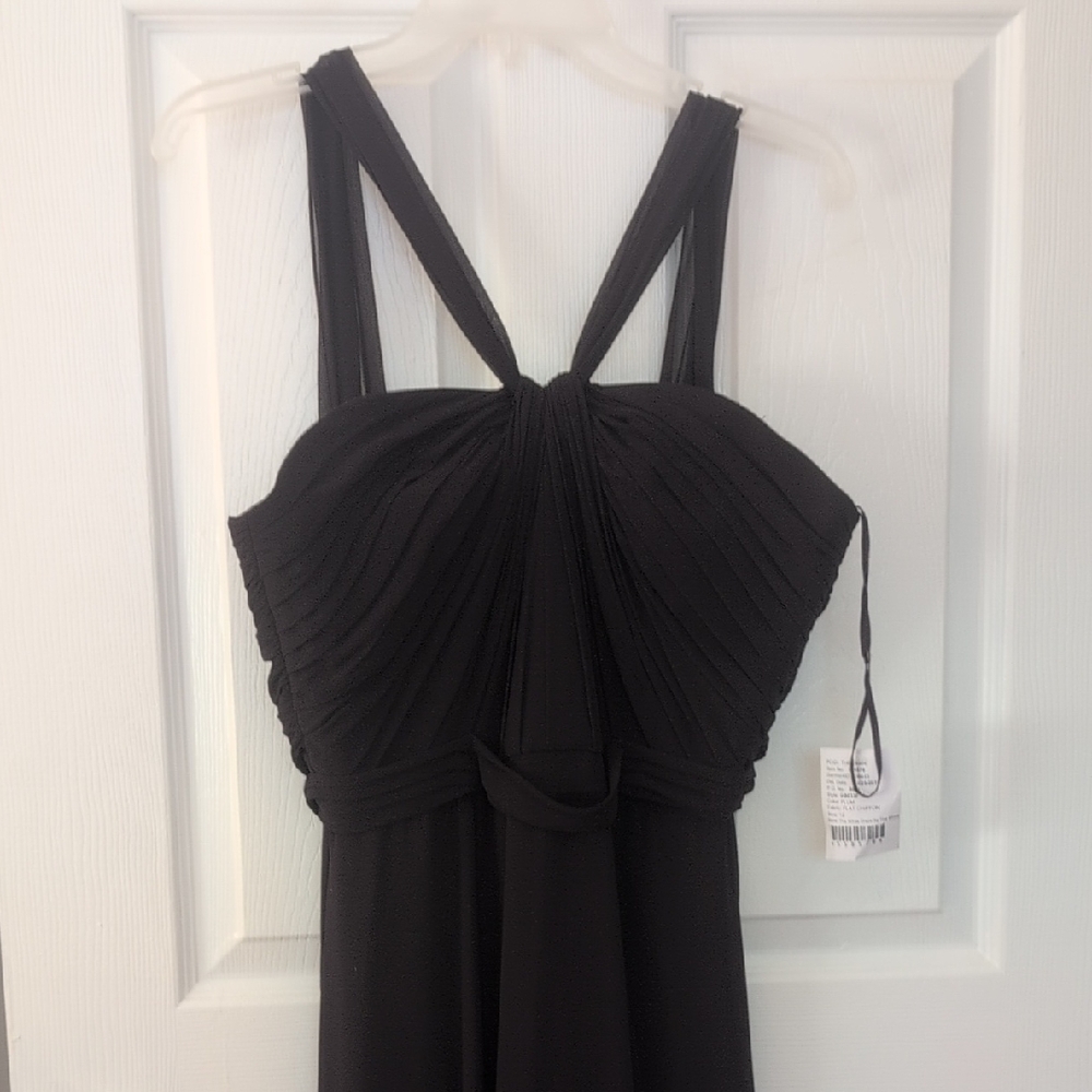 Elegant Plum Chiffon Sleeveless Maxi Dress